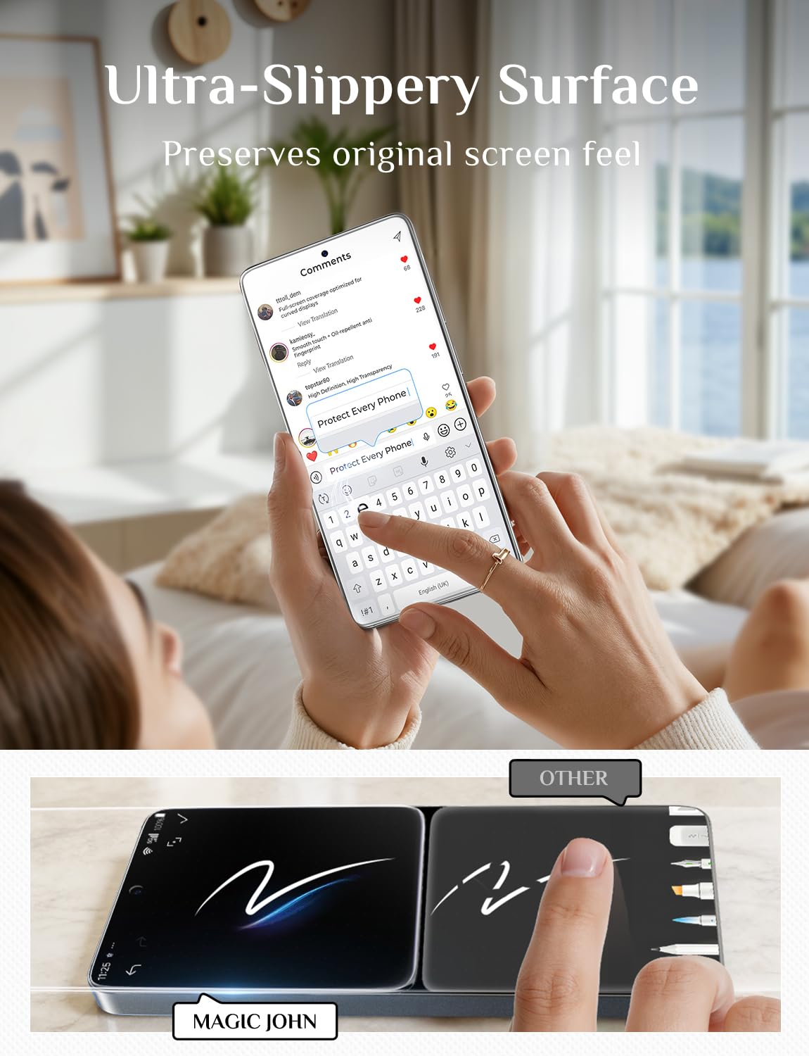 MAGIC JOHN for iPhone 18 Pro Max Screen Protector Easy Installation