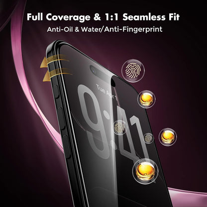 UNBREAKcable Privacy Screen Protector for iPhone 15, Full Coverage