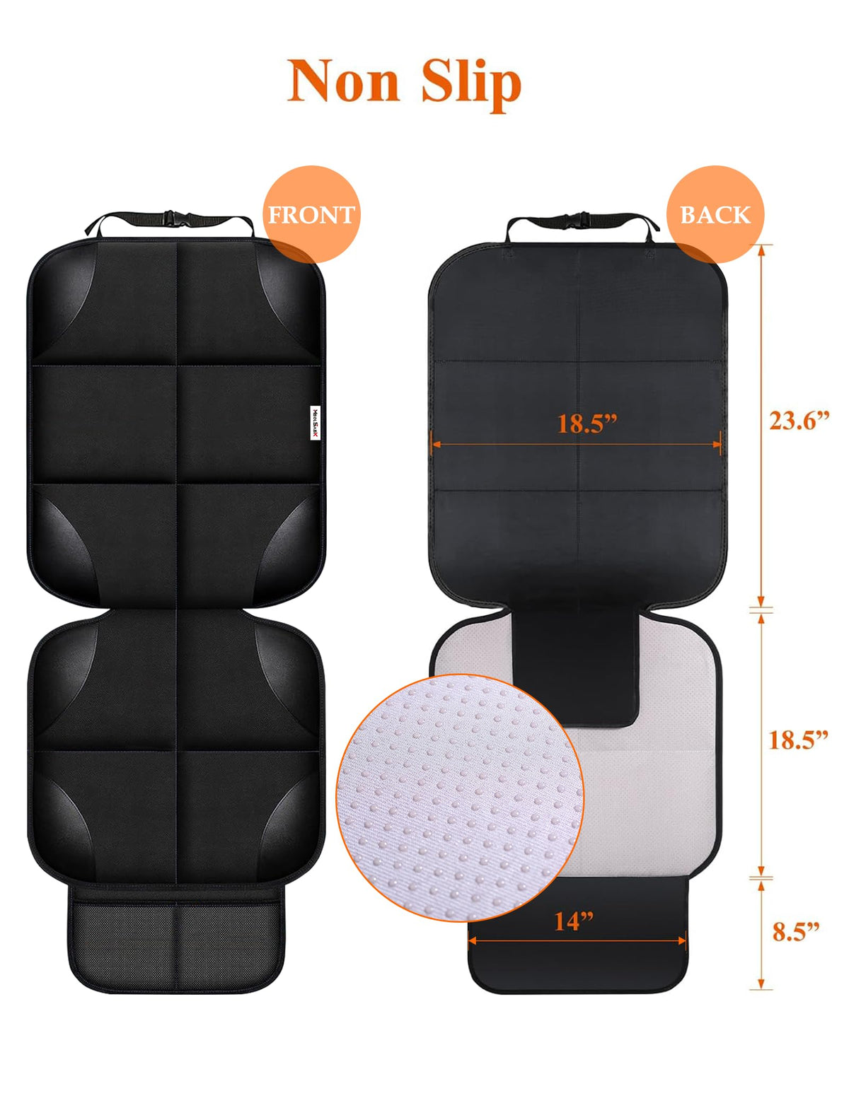 Meolsaek Car Seat Protector for Child Car Seat，Non-Slip Backing No Imprints