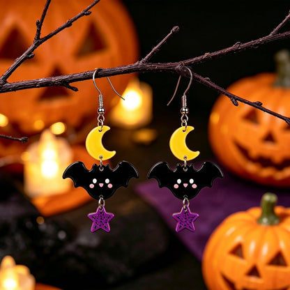 Hocus Pocus Earrings for Women Spooky Witch Halloween Pumpkin Earrings Halloween Accessories Witch Jewelry