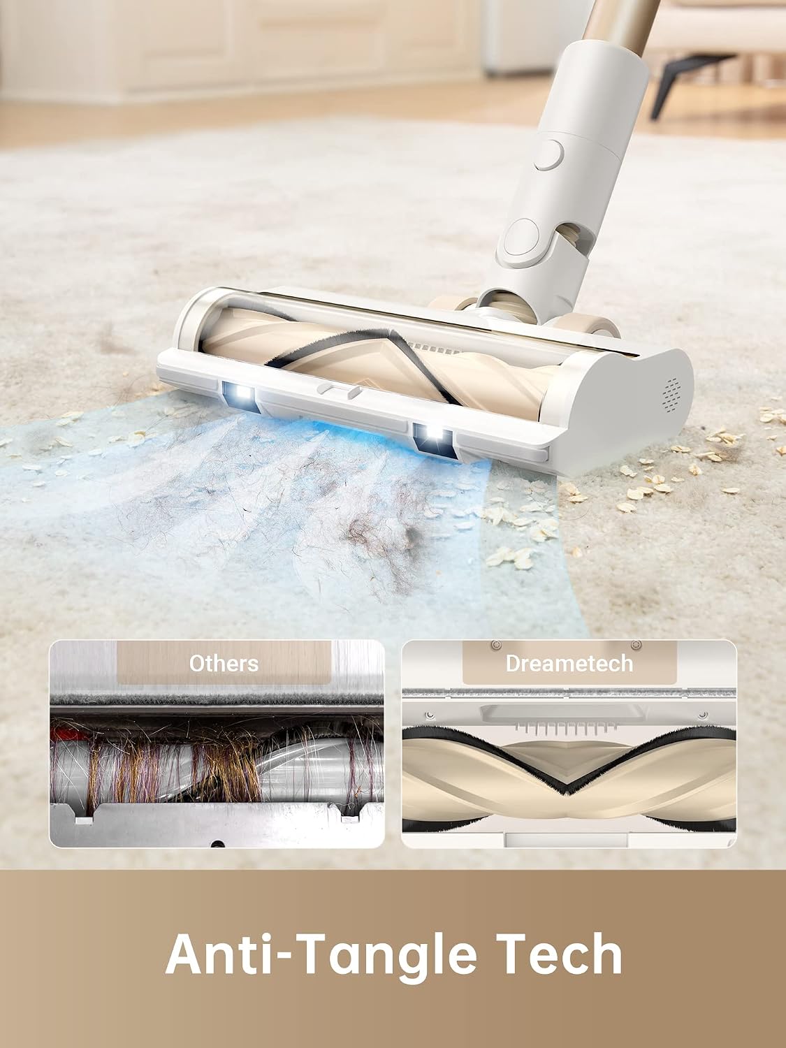 DREAME R10 Cordless Stick Vacuum Cleaner for Home Powerful 120AW Suction