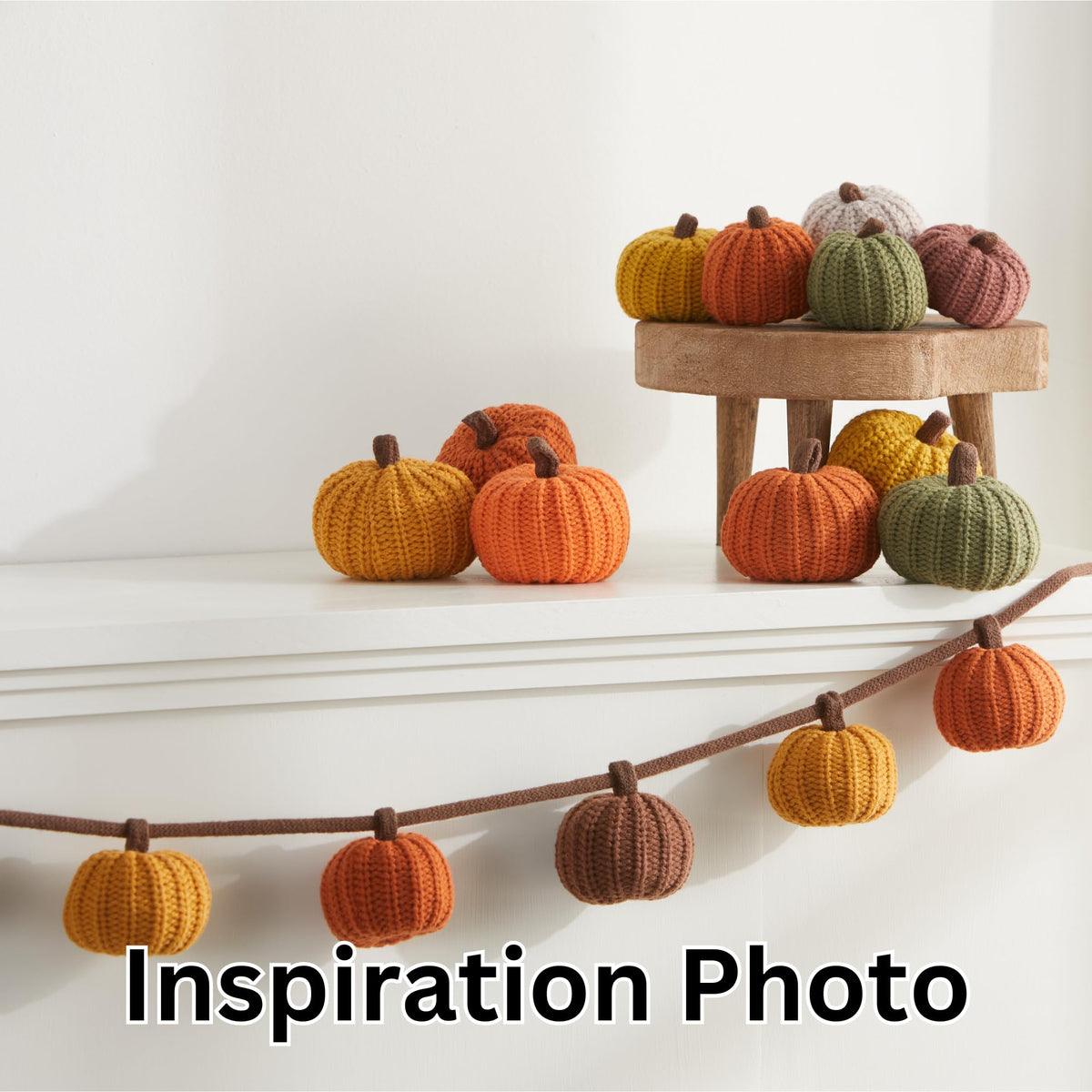 Mini Knit Pumpkins Set of 5, Fall Décor (Autumn Set)