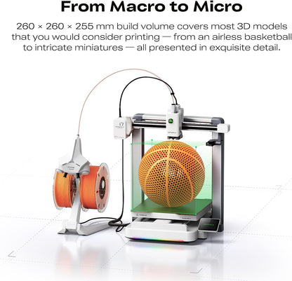 Creality SPARKX i7 Combo 3D Printer Bundle with Ender PETG 3D Printer Filament 1.75mm 4KG（Black+White+Blue+Red）