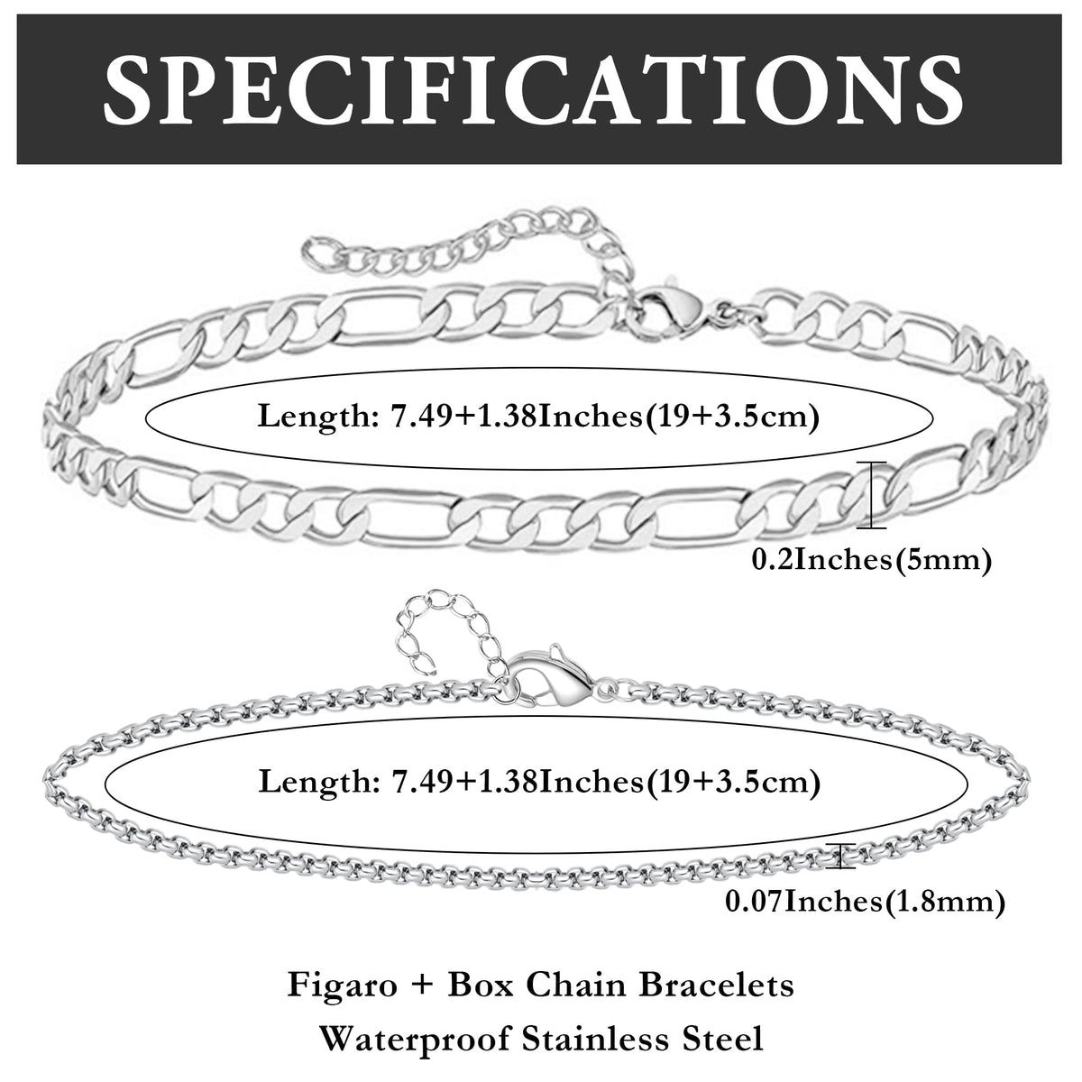 Mens Bracelet for Men, Waterproof Bracelet for Men Jewelry