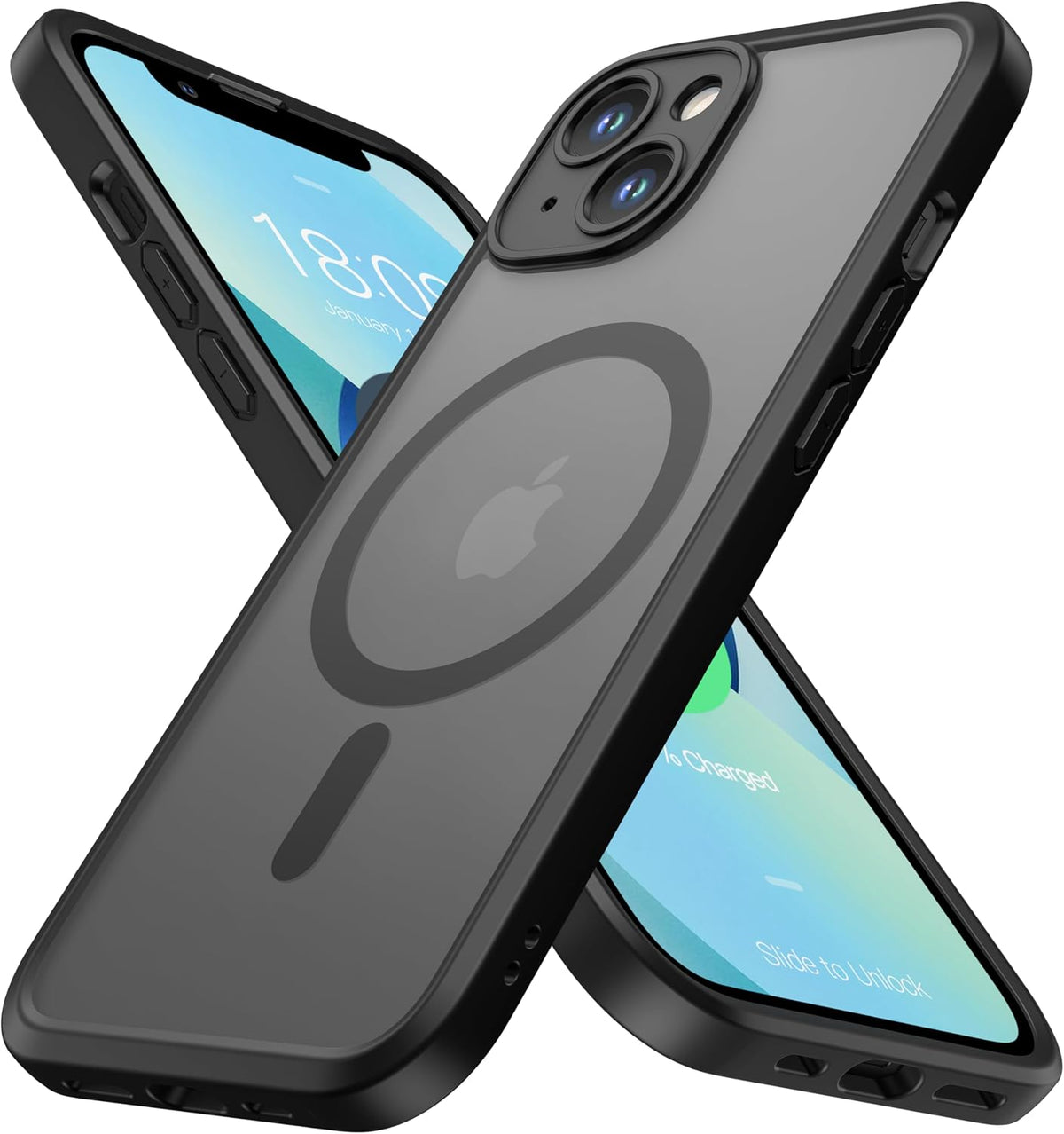 ImpactStrong Magnetic Guard Designed for iPhone 17 Air Case [Camera Protection] [Military Grade Drop Tested] [Compatible with MagSafe] Slim Translucent Matte Phone Case (6.6") - Navy Blue