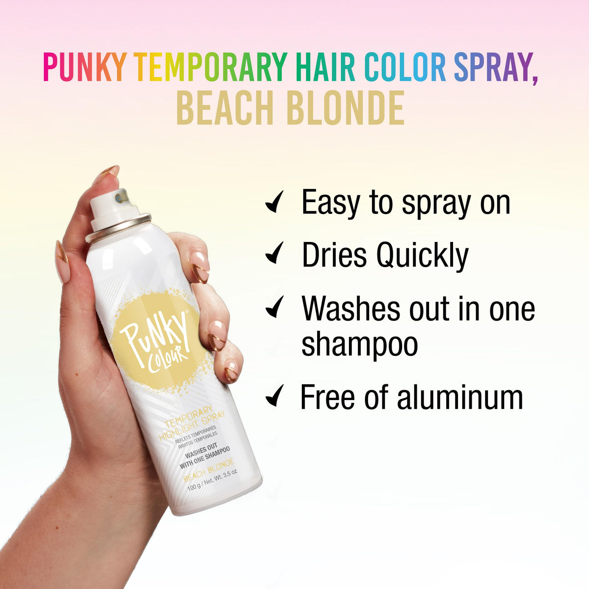 Punky Temporary Hair Color Spray Washes Out Tiger Orange, 3.5 oz, 1 Pack