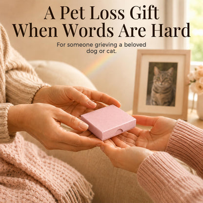 Dog Memorial Gifts for Loss of Dog, Rose Quartz Paw & Memorial Bracelet