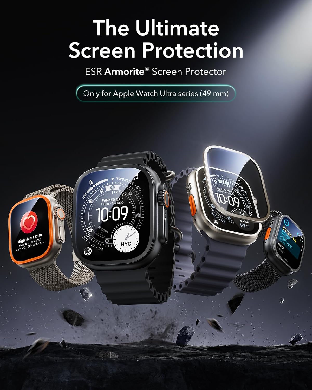 ESR Armorite Screen Protector for Apple Watch Ultra 4 2026/3/2/Ultra