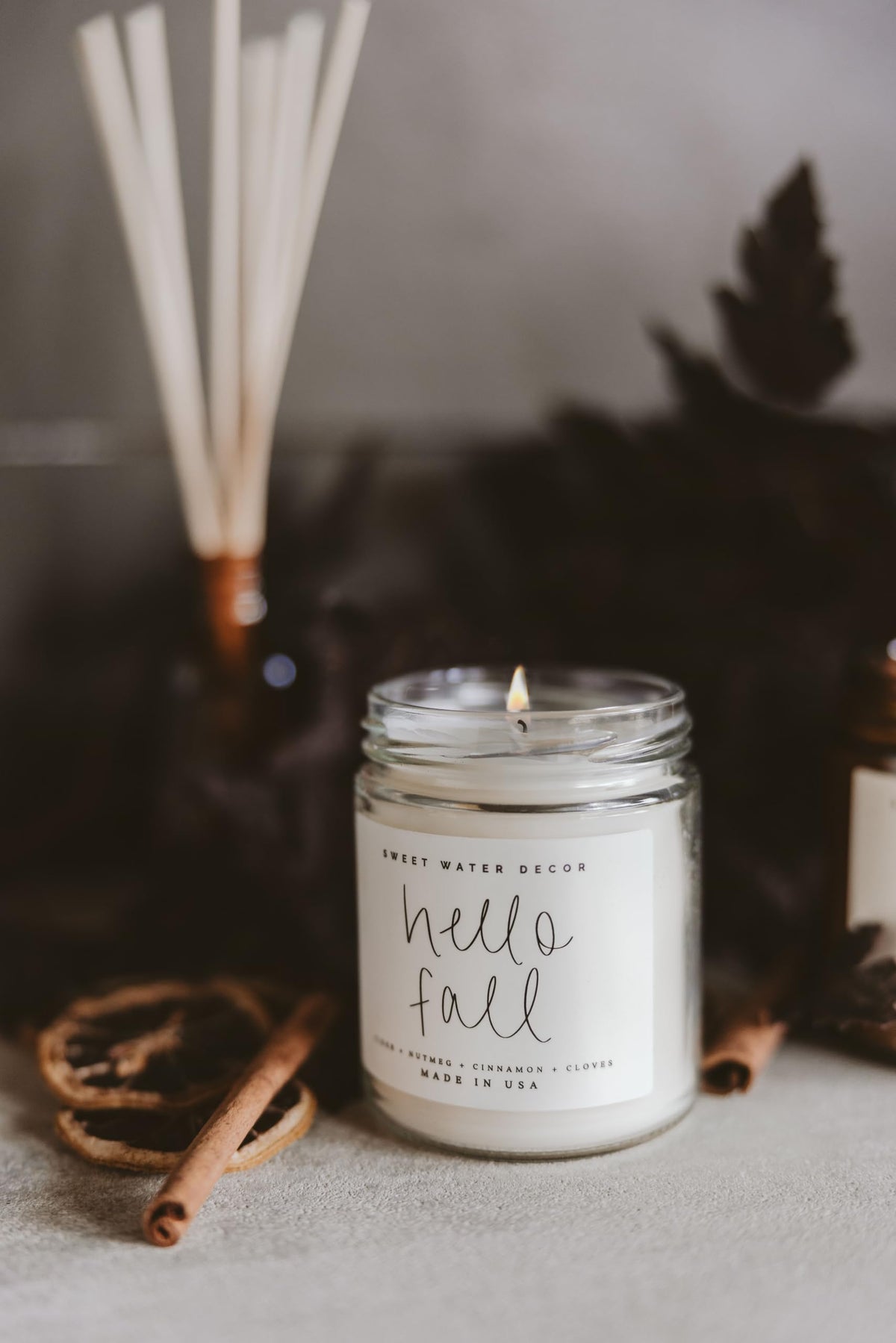 Sweet Water Decor Cinnamon Roll Candle, 9oz Clear Jar, Fall Scent