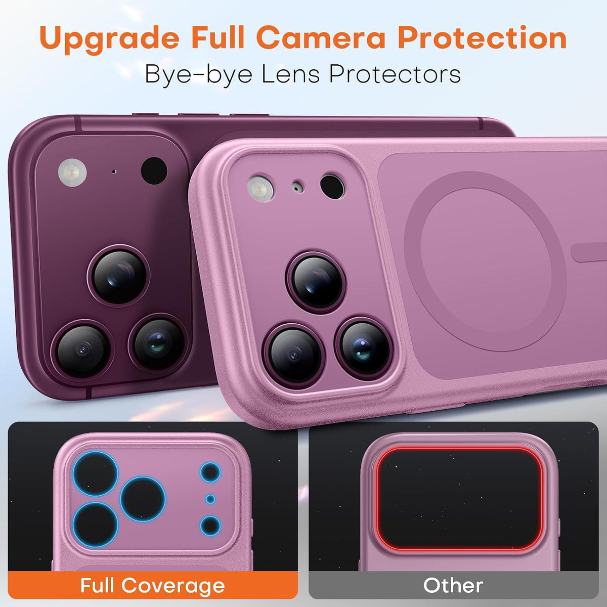 TAURI for iPhone 16 Pro Max Case, Compatible with MagSafe, Purple