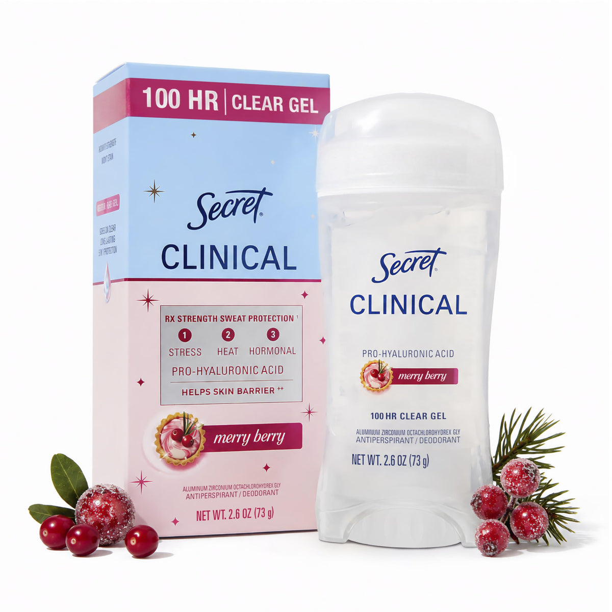 Secret Clinical Antiperspirant Deodorant, Completely Clean 2.6 oz Pack of 2