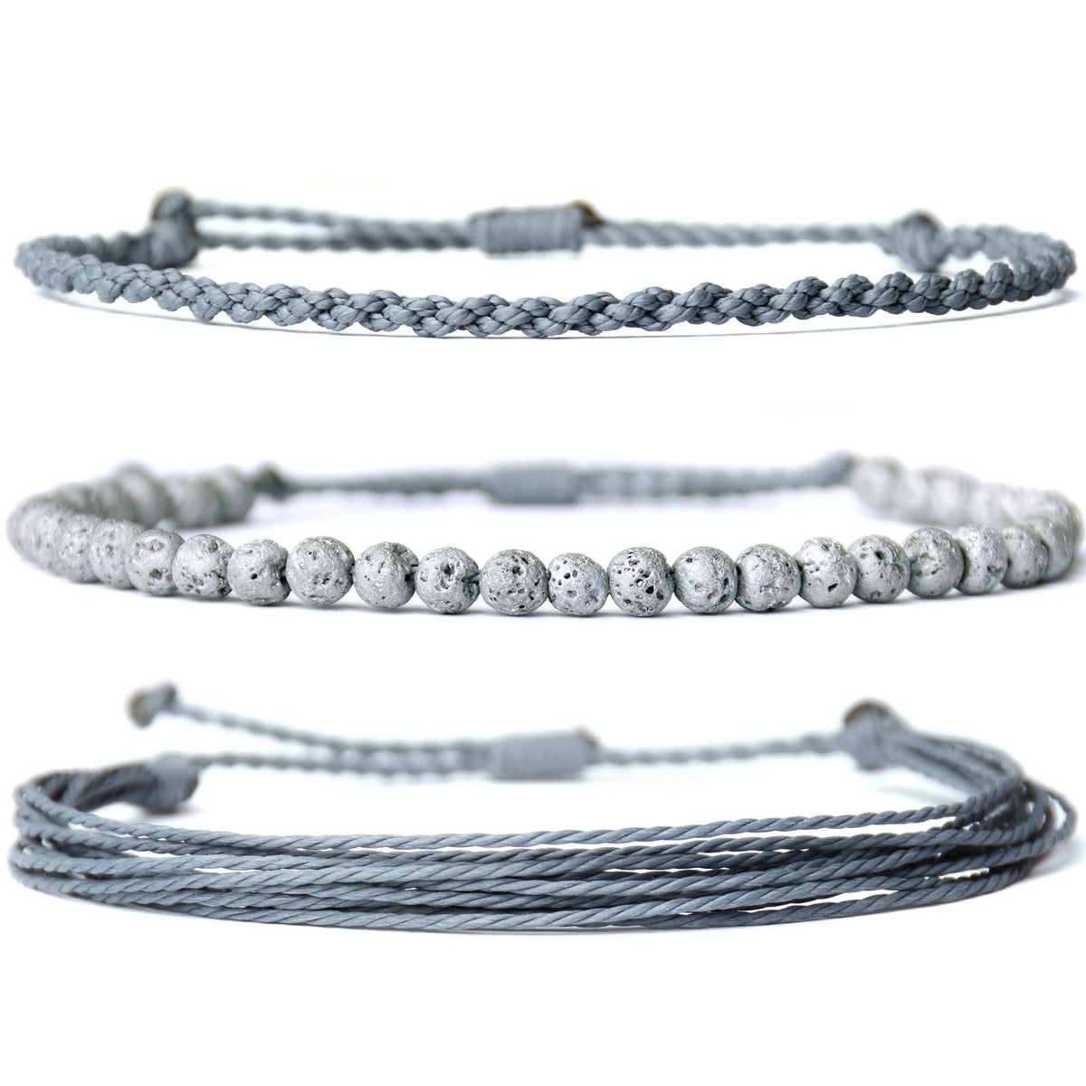 Mezcla Vida Handmade Natural Stone Beaded Healing Bracelet Gift for Men Adjustable Rope String Bracelet