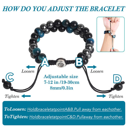 Triple Protection Bracelet - for Protect & Balance - Energy Crystal Handmade Bracelets for Men Women