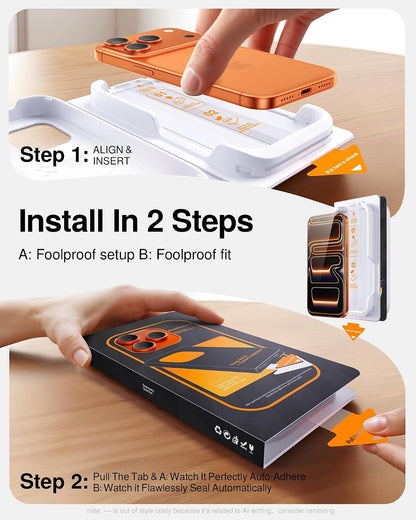 SMARTDEVIL 2 Pack Tempered Glass for iPhone 15 Pro Screen Protector