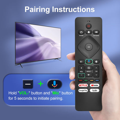 Replacement for Samsung TV Remote, for All 2018-2024 Samsung Remote Control for Smart TV with Voice Control. No Solarcell. 2-Year Warranty.