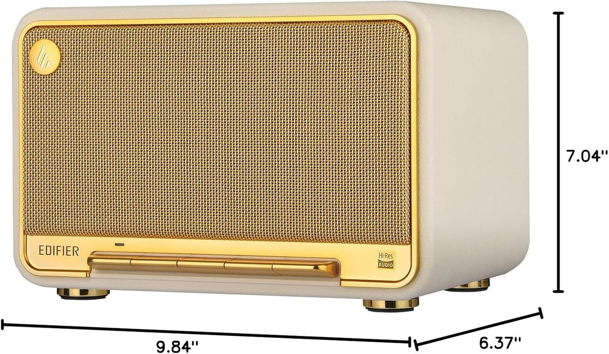 Edifier D32 Retro Wooden Tabletop Wireless Speaker AirPlay2, White