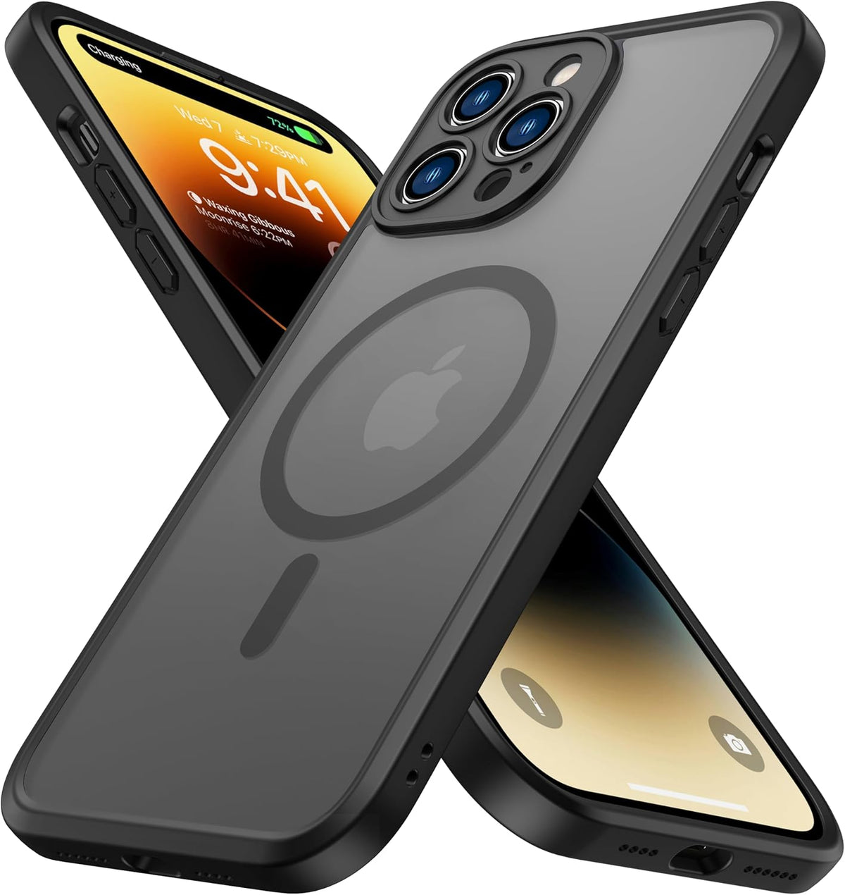 ImpactStrong Magnetic Guard Designed for iPhone 17 Air Case [Camera Protection] [Military Grade Drop Tested] [Compatible with MagSafe] Slim Translucent Matte Phone Case (6.6") - Navy Blue