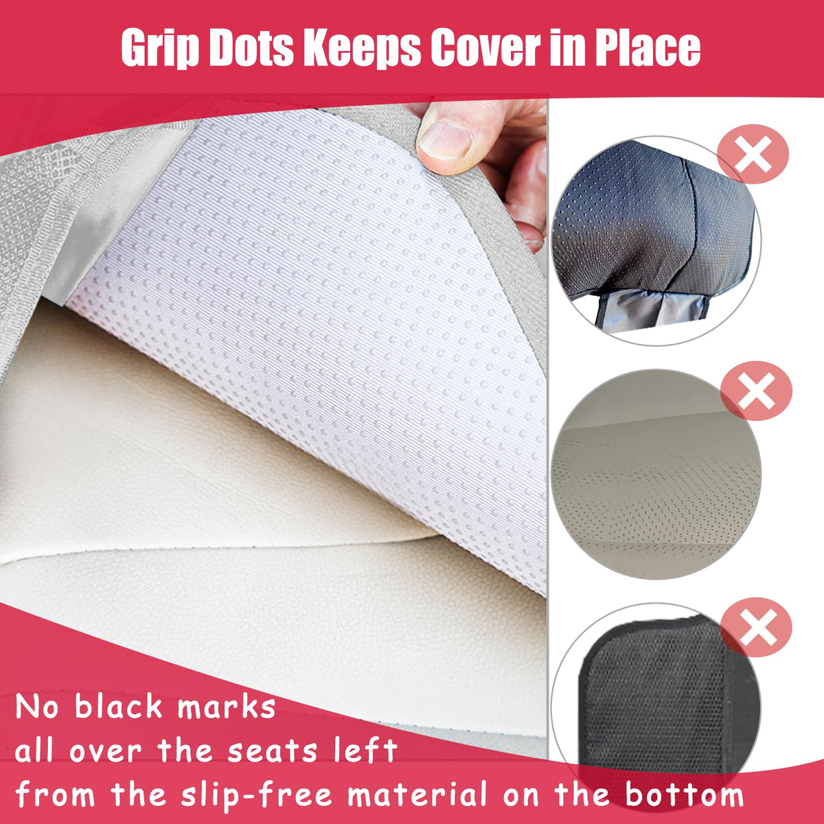 Meolsaek Car Seat Protector for Child Car Seat，Non-Slip Backing No Imprints