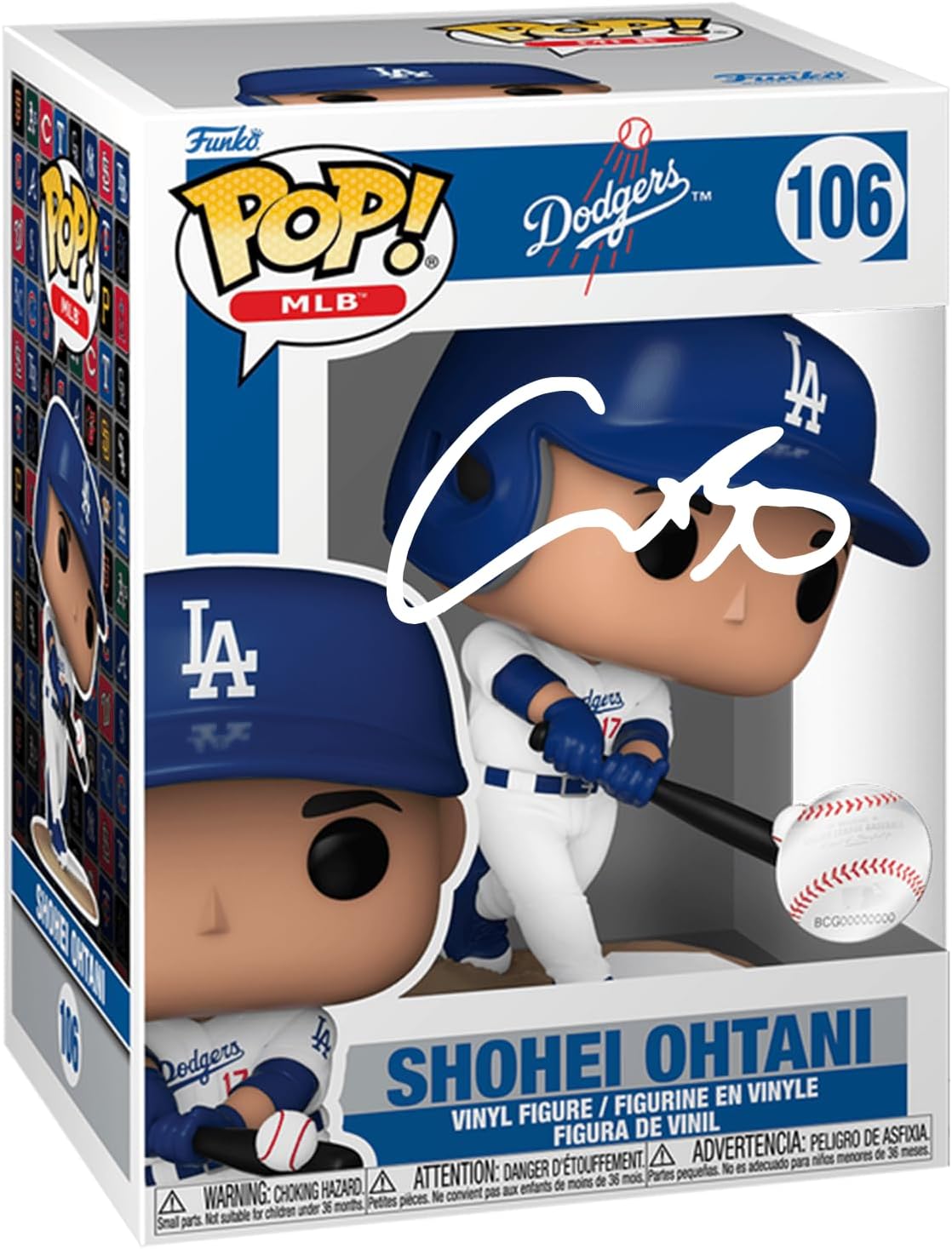 Shohei Ohtani #106 Funko POP! Figurine, LA Dodgers, Facsimile Signed