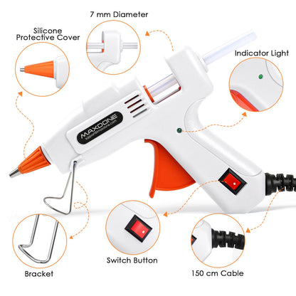 Mini Hot Glue Gun Kit 50W: Mini Glue Gun Fireproof Upgraded Version