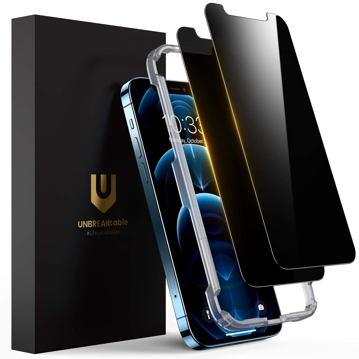 UNBREAKcable Privacy Screen Protector for iPhone 16 Pro, 2-Pack