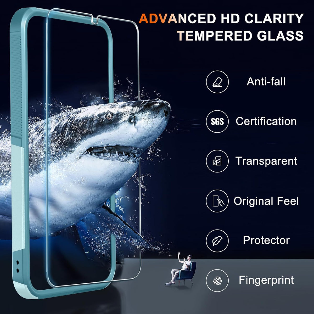 for Samsung Galaxy S24 FE Case, Full Body Heavy Duty Cover, Black Matte