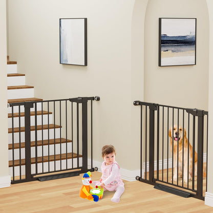 Cumbor 29.7-51.5 in Extra Wide Baby Gate for Stairs, Dog Gate Indoor Black