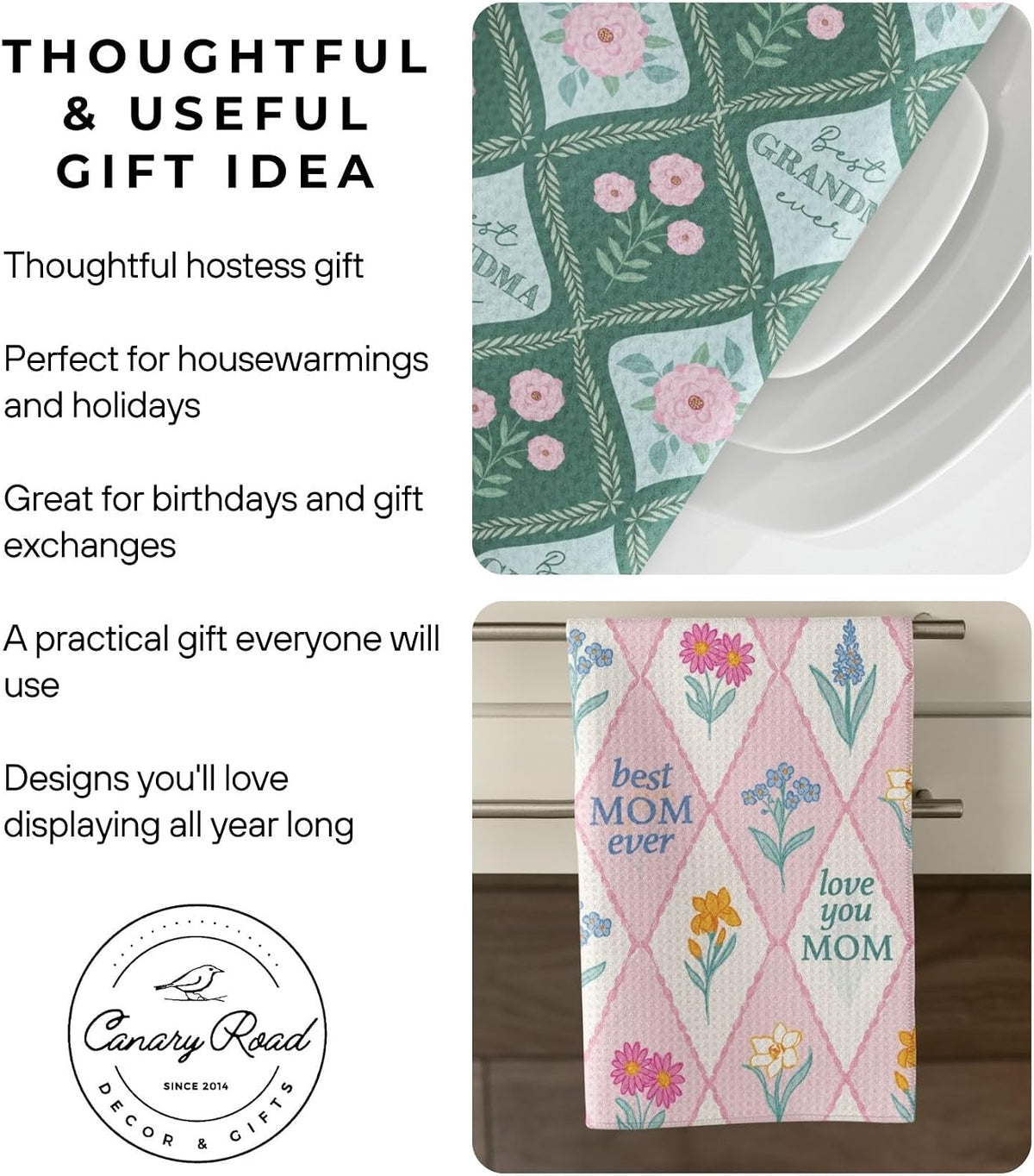 Sourdough Kitchen Towels | Floral Sourdough Era Dish Towel | Waffle Weave | Bread Lover Gift | Housewarming Gift