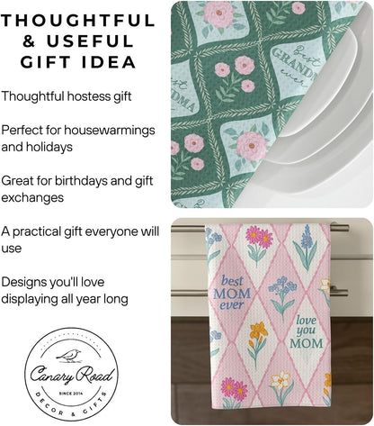 Sourdough Kitchen Towels | Floral Sourdough Era Dish Towel | Waffle Weave | Bread Lover Gift | Housewarming Gift