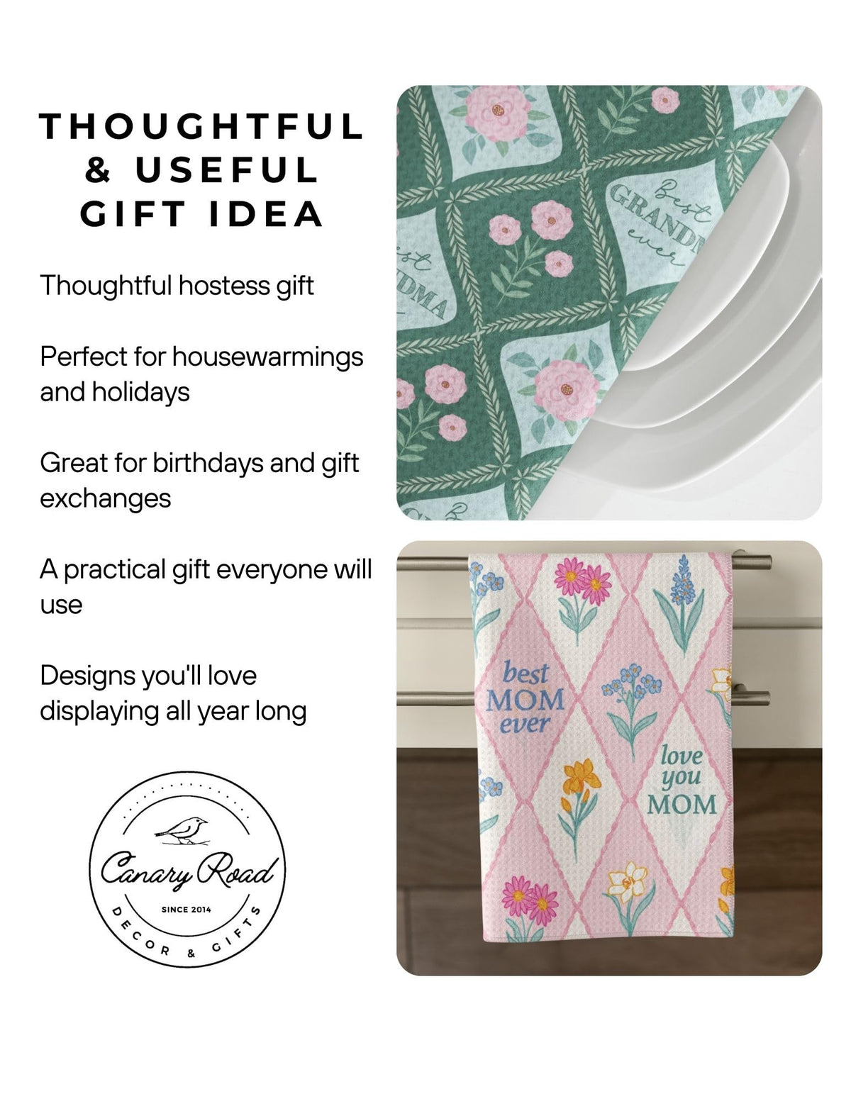 Sourdough Kitchen Towels | Floral Sourdough Era Dish Towel | Waffle Weave | Bread Lover Gift | Housewarming Gift
