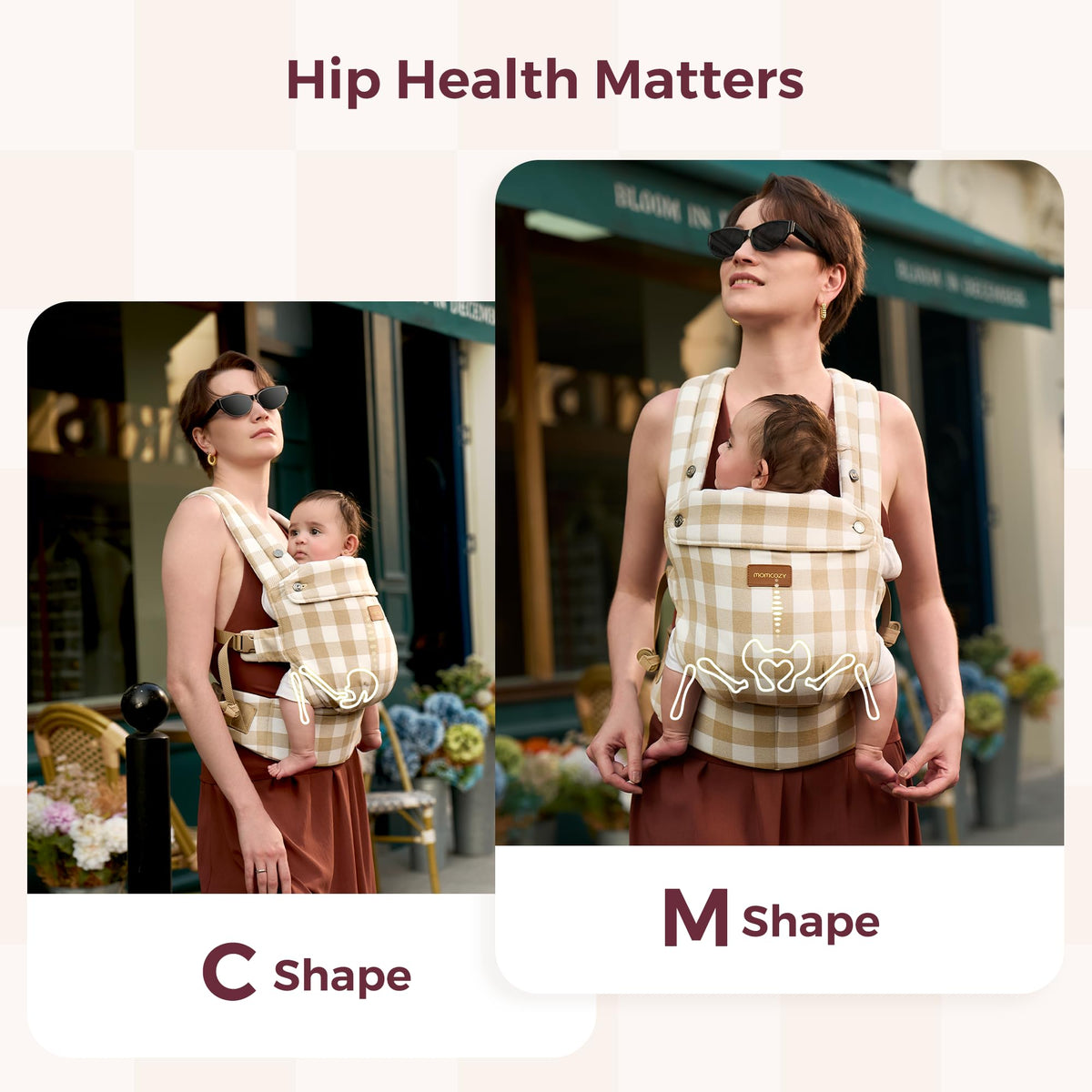 Momcozy PureHug Baby Carrier - Ergonomic, Cozy and Lightweight for 7-45 lbs