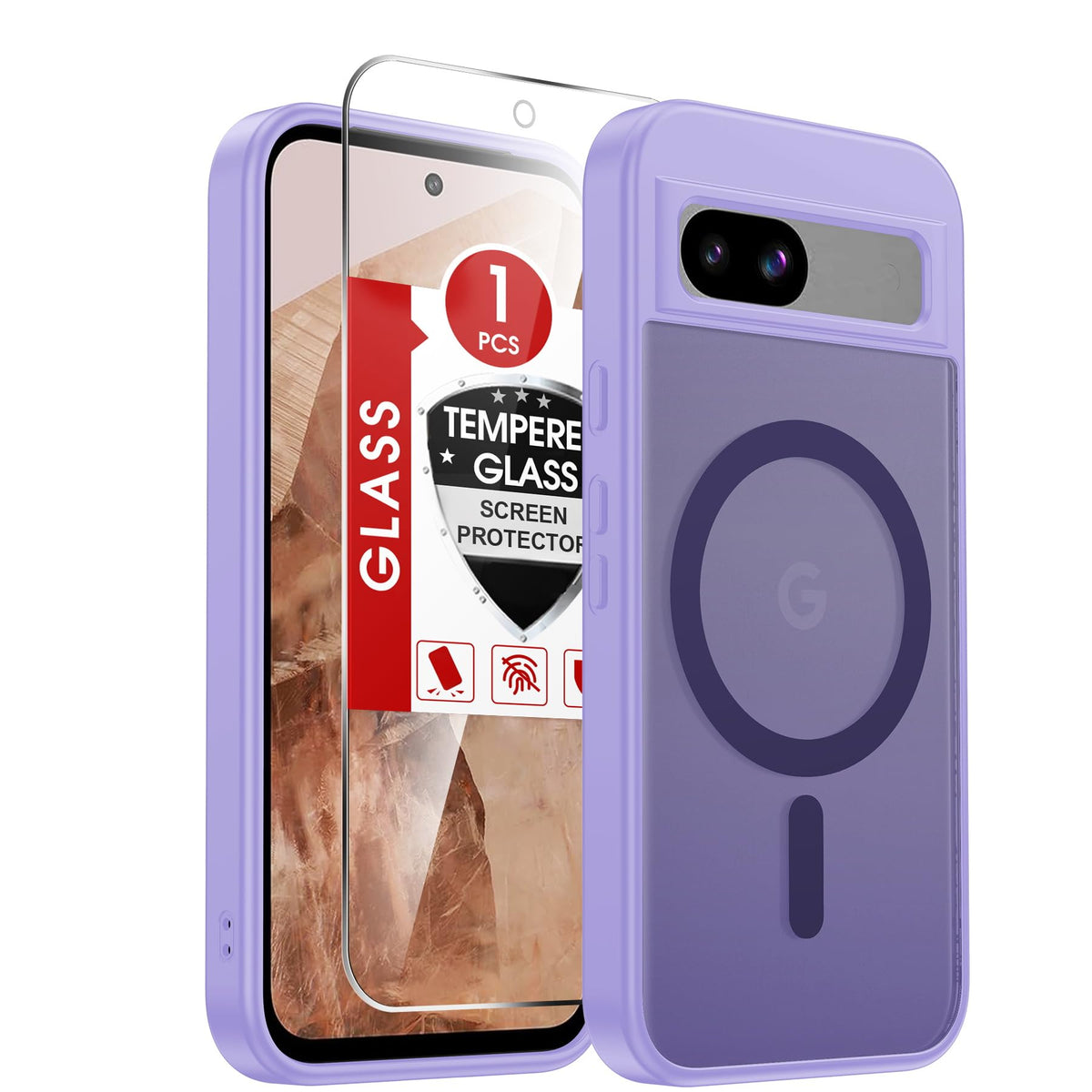 LeYi for Pixel-8A Phone Case: MagSafe Fit & Screen Protector Crystal Clear