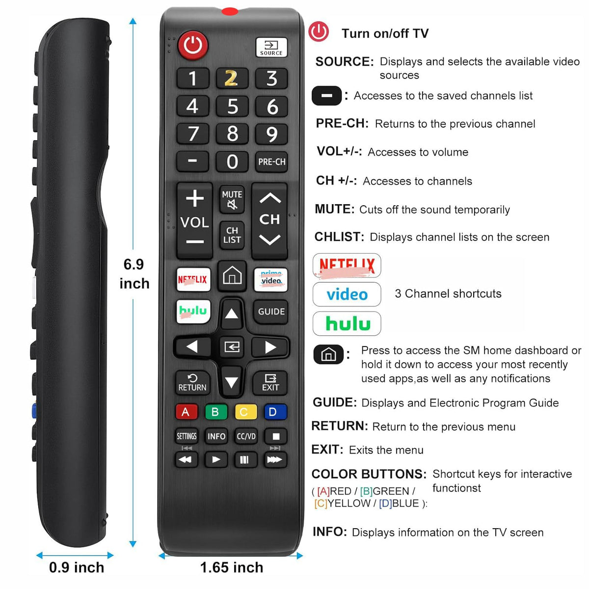 Replacement Remote Compatbile with Toshiba TV Remote, 2026-2020
