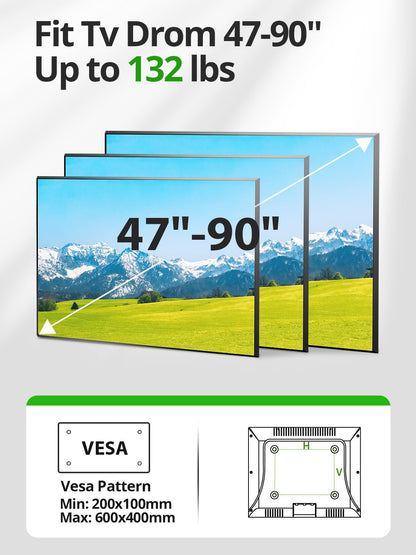 USX Mount Full Motion TV Wall Mount for 42-90 inch TV Holds up to 132lbs