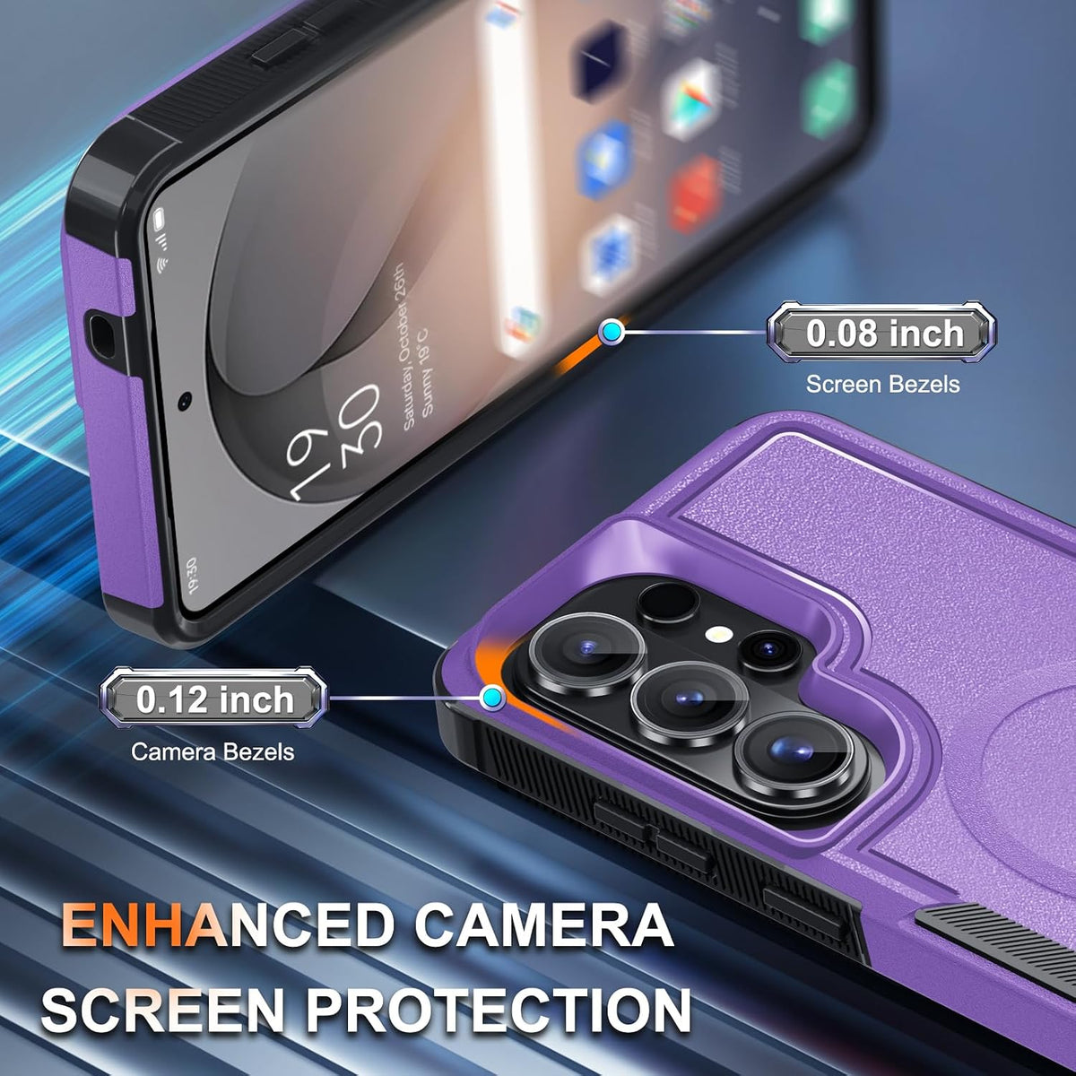 for Samsung Galaxy S24 FE Case, Full Body Heavy Duty Cover, Black Matte