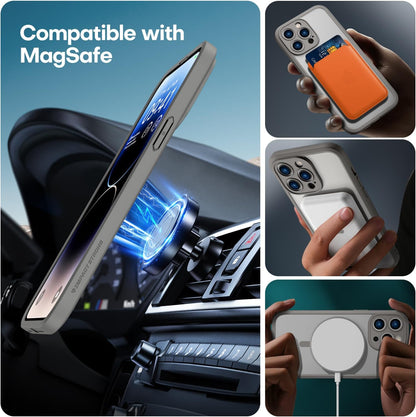 ImpactStrong Magnetic Guard Designed for iPhone 17 Air Case [Camera Protection] [Military Grade Drop Tested] [Compatible with MagSafe] Slim Translucent Matte Phone Case (6.6") - Navy Blue