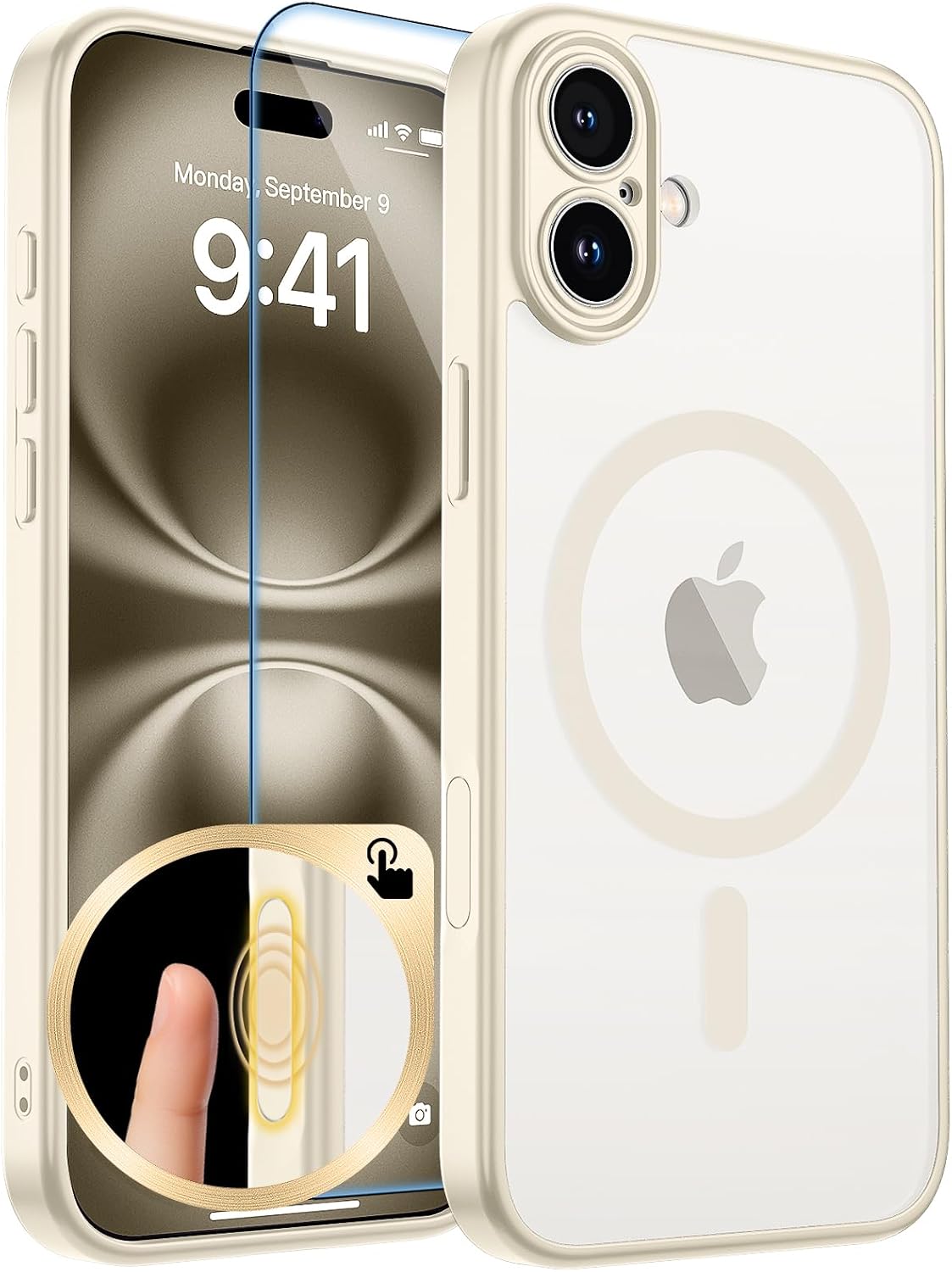 zapica Magnetic for iPhone Air Case, Dark Blue