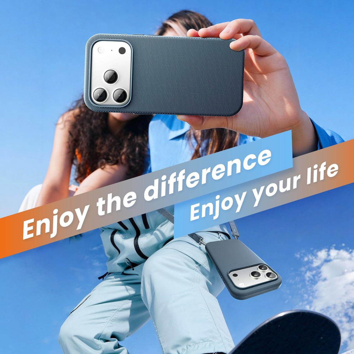 Mkeke for iPhone 17 Pro Max Case Techwoven Green, [Compatible with MagSafe] [Camera Control Cover] [Premium Tech Woven Fabric] [Drop Protection] Shockproof Skin-Friendly
