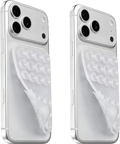 Upgraded Double Sided Silicone Suction Phone Case Detachable Mount, White