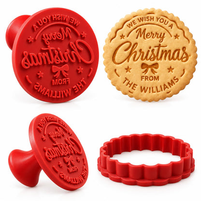 Personalized Cookie Stamp for Family Name Christmas Cookies & Gifts