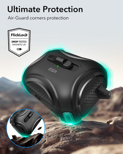 ESR for AirPods 5/4 Case, Compatible with MagSafe, Drop-Proof Lock, Black