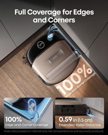 eufy E25 Robot Vacuum and Mop for Pet Hair, 20,000 Pa, HydroJet Roller Mop