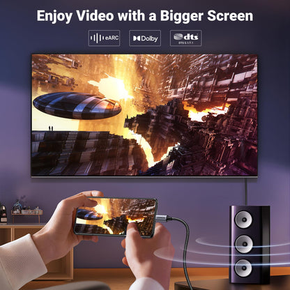 UGREEN Unidirectional USB C to DisplayPort 1.4 Cable 8K@60Hz 4K@240Hz 6.6FT