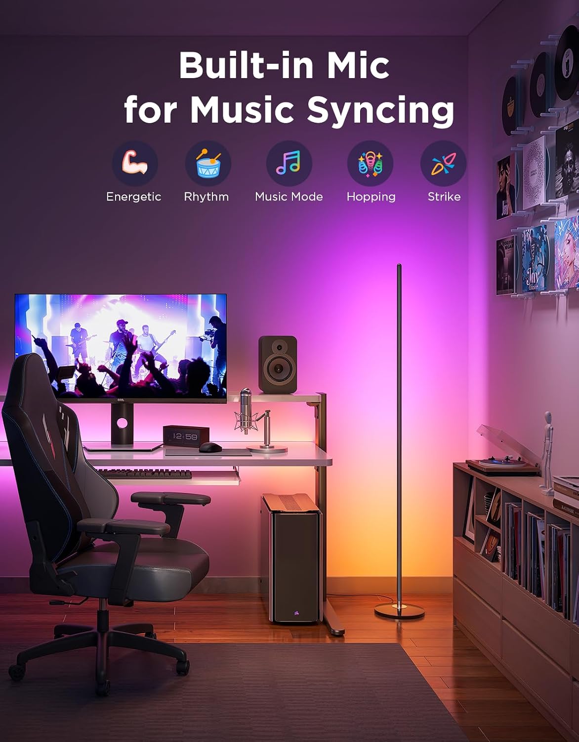 Govee RGBIC Floor Lamp Basic, 1000lm LED Corner Lamp