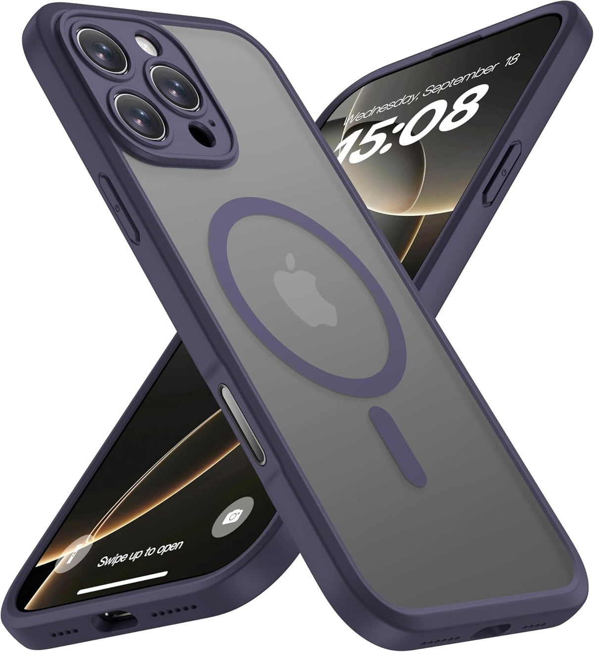 ImpactStrong Magnetic Guard Designed for iPhone 17 Air Case [Camera Protection] [Military Grade Drop Tested] [Compatible with MagSafe] Slim Translucent Matte Phone Case (6.6") - Navy Blue