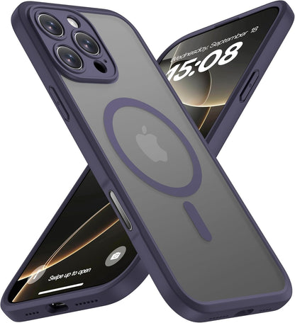 ImpactStrong Magnetic Guard Designed for iPhone 17 Air Case [Camera Protection] [Military Grade Drop Tested] [Compatible with MagSafe] Slim Translucent Matte Phone Case (6.6") - Navy Blue