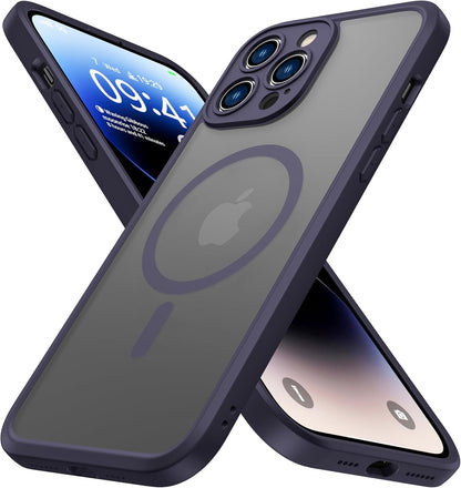 ImpactStrong Magnetic Guard Designed for iPhone 17 Air Case [Camera Protection] [Military Grade Drop Tested] [Compatible with MagSafe] Slim Translucent Matte Phone Case (6.6") - Navy Blue