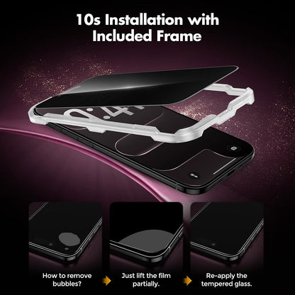UNBREAKcable Privacy Screen Protector for iPhone 15, Full Coverage
