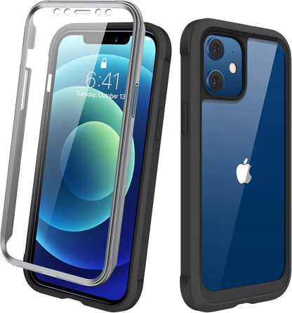 Diaclara Designed for iPhone 15 Plus Case 6.7 Inch, Full-Body Clear Bumper Cases w/Built-in Screen Protector, 360 Protective Rugged Case + Glass Camera Lens Protector,Mint Green