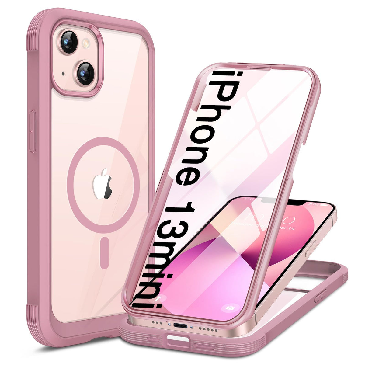 Miracase for iPhone 17e Case & iPhone 16e Case, Full-Body Phone with Built-in Glass Screen Protector, [Magnetic with MagSafe] Military Drop Proof 17 E/ 16 E Cover Bumper 6.1 inch, Black